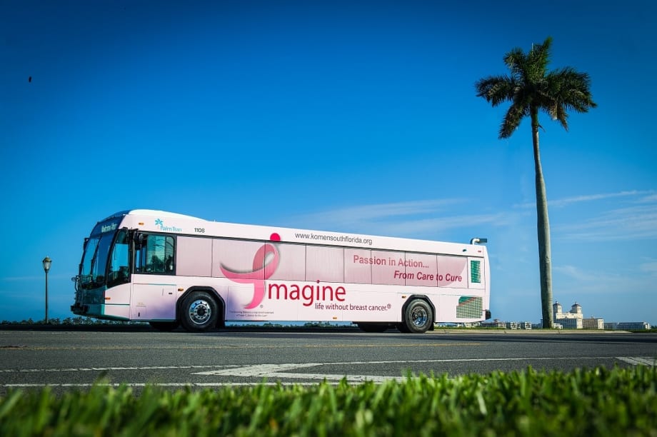 Palm Tran unveils pink bus