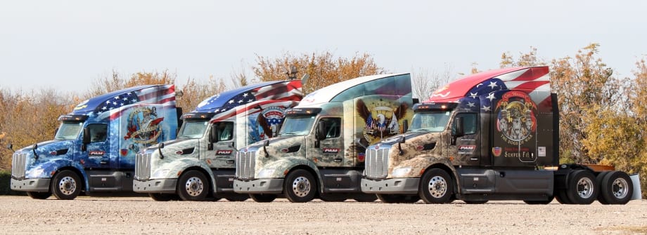Pam Transport Sends Custom Trucks to Deliver Wreaths