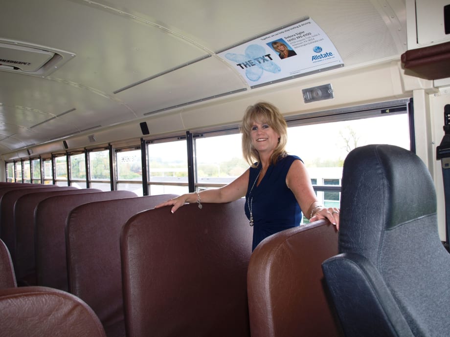 District runs first ad inside school bus