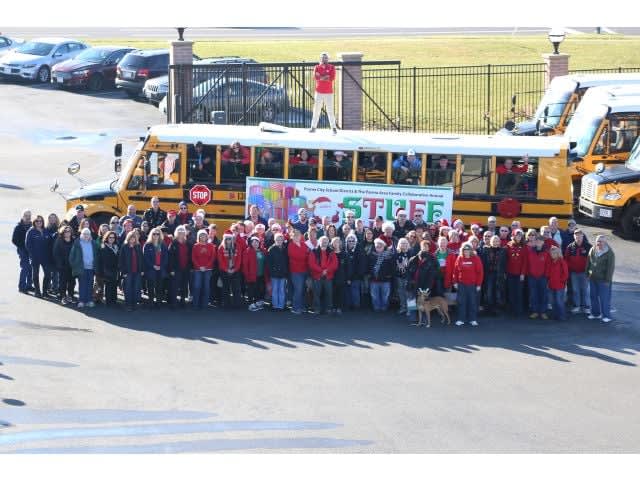 Ohio School Bus Team Gathers Goods for Families in Need