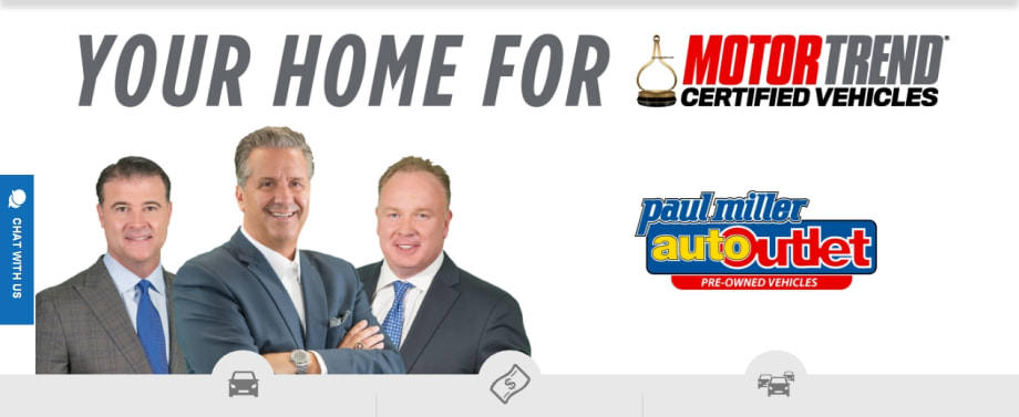 Paul Miller Auto Outlet Named Exclusive Motor Trend Certified Dealership