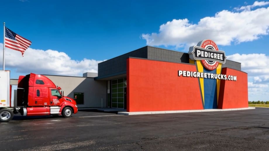 Artist rendering of red Pedigree dealership