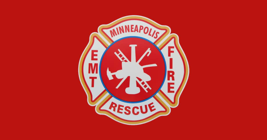 A graphic of a fire department logo.