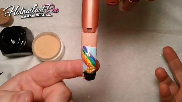 Feeling Lucky Pot of Gold Nail Art