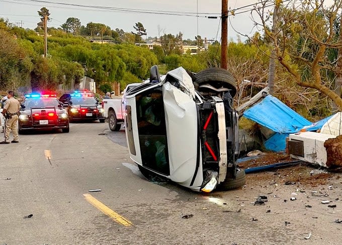 High-Speed California Pursuit Ends when Suspects Crashes into Porta-Potty