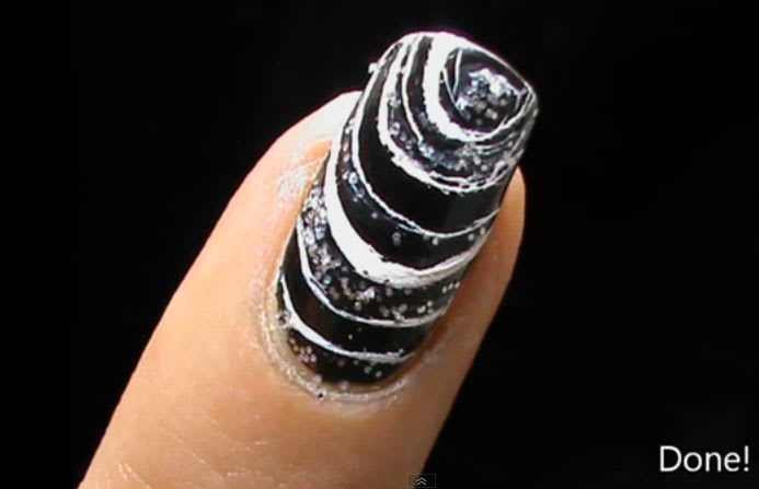 Easy Spiral Nail Art