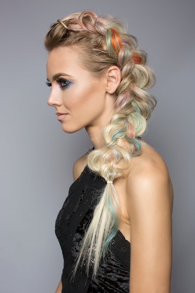 How-To (+video!): Tie-Dye Dutch Braid