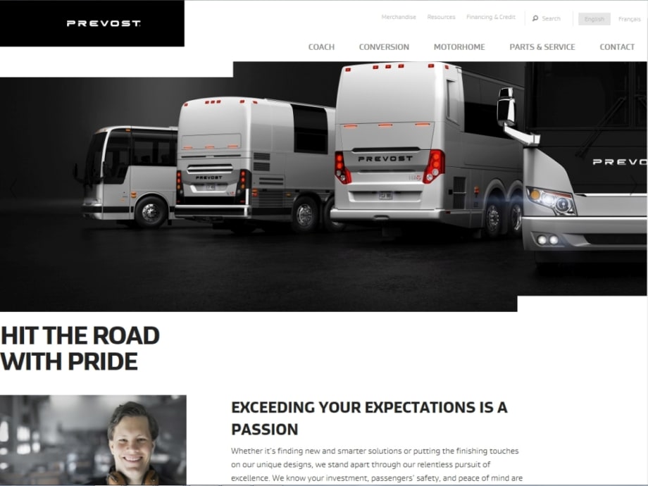 Prevost unveils redesigned website