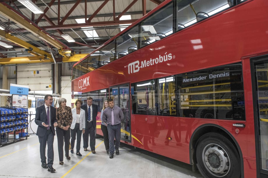 UK Prime Minister visits Alexander Dennis to laud Mexico City order