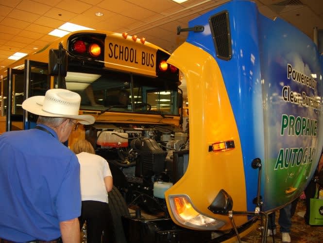 Execs discuss cost, safety benefits of new propane bus