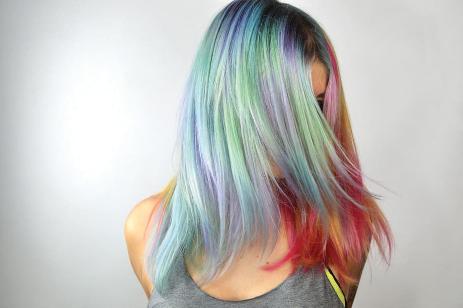 Multi-Color Pastel Rainbow Hair