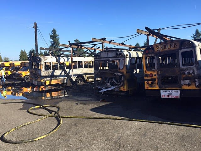 Fire Damages Dozens of New School Buses