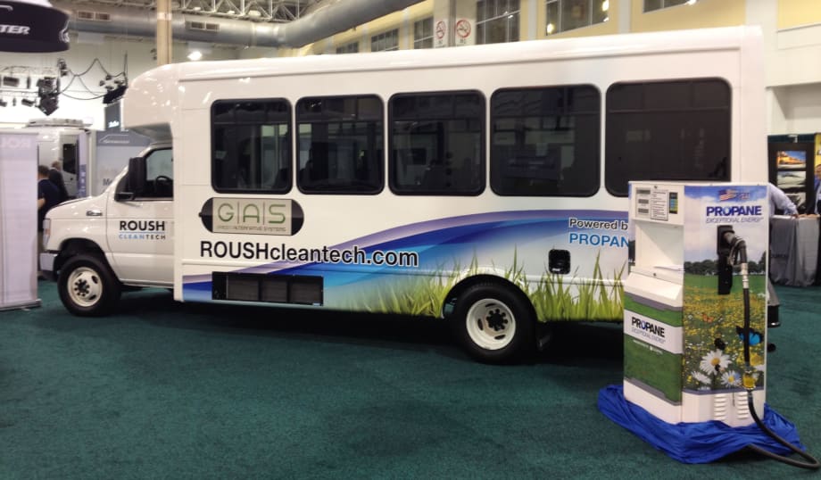 ROUSH, partner unveil propane bus at BusCon