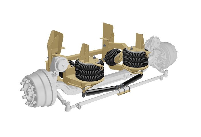 Ridewell Updates Self-Steer Suspension for I-Beam Axle Integration