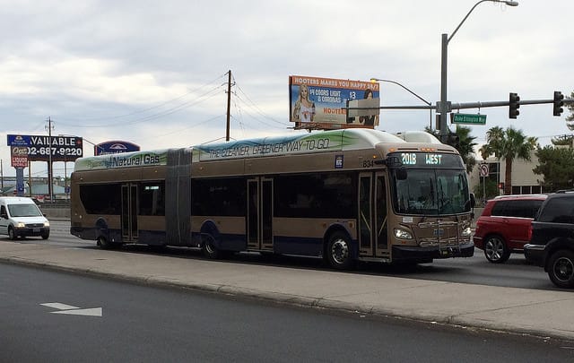 Truck plows into Las Vegas transit bus, injures 15