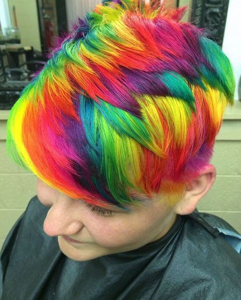 HOW-TO: Short & Spunky Rainbow Hair Color Styled 6 Ways!