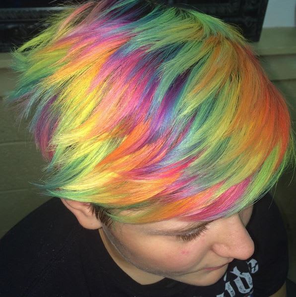 HOW-TO: Short & Spunky Rainbow Hair Color Styled 6 Ways!