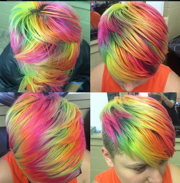 HOW-TO: Short & Spunky Rainbow Hair Color Styled 6 Ways!