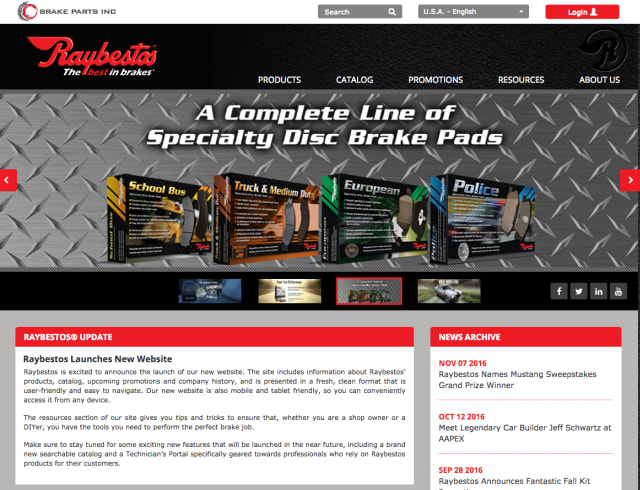 Raybestos Unveils New Website
