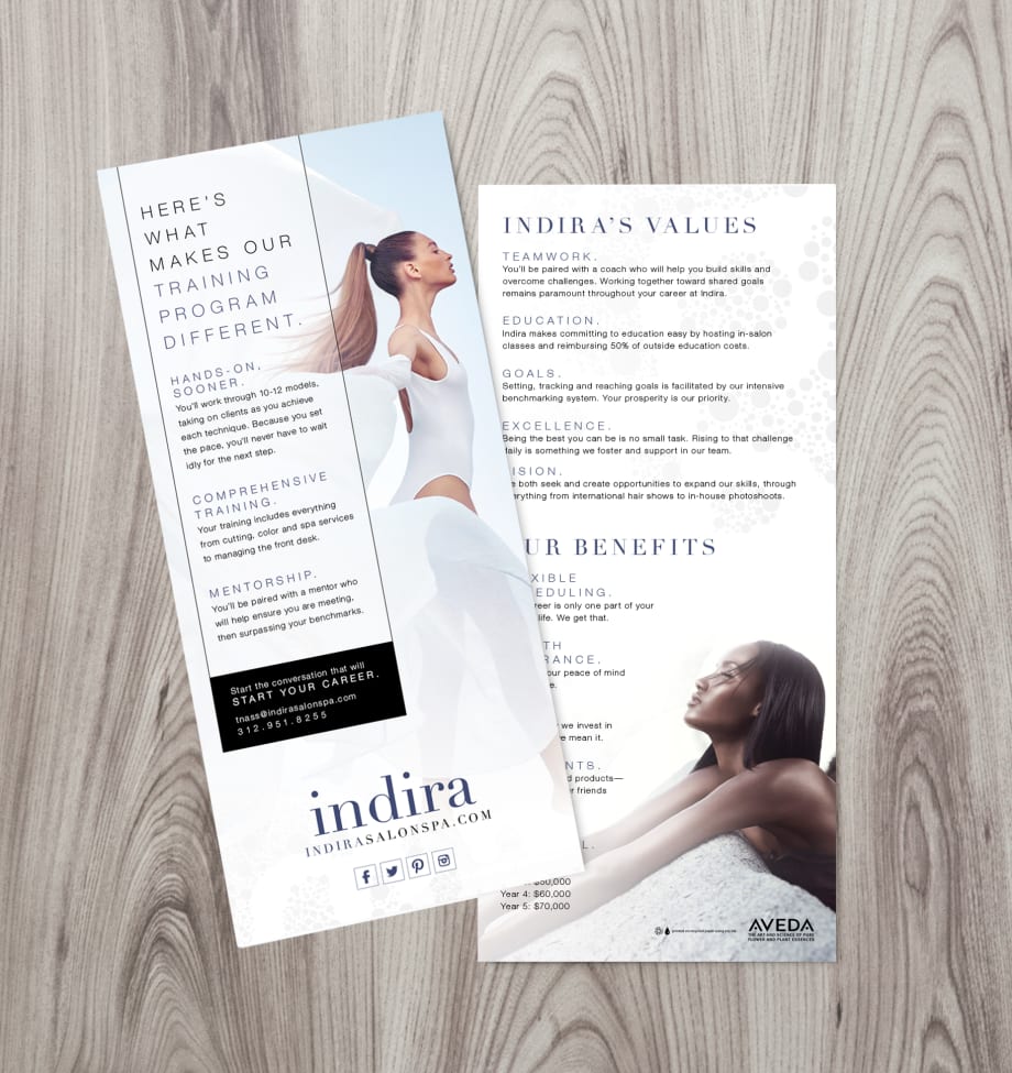 STAMP 2016: Indira Aveda's Employee Recruitment Brochure
