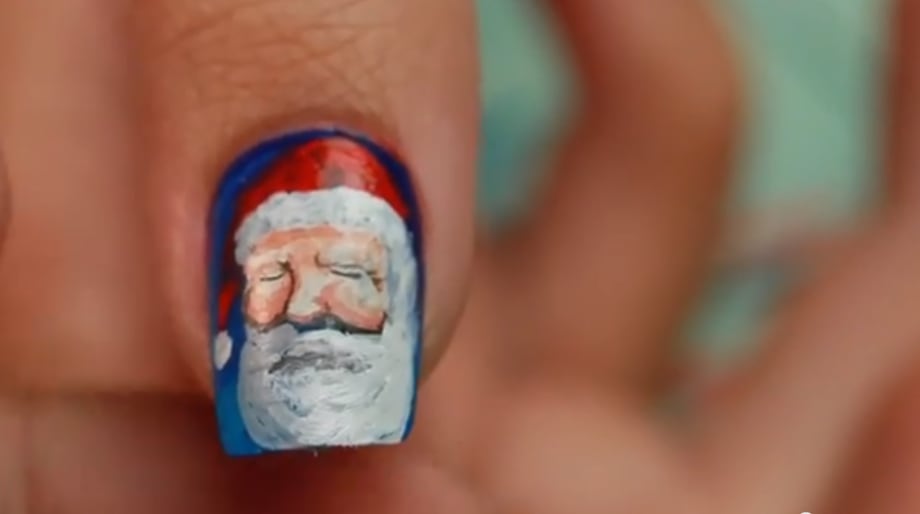 Santa Claus Time-Lapse Nail Art