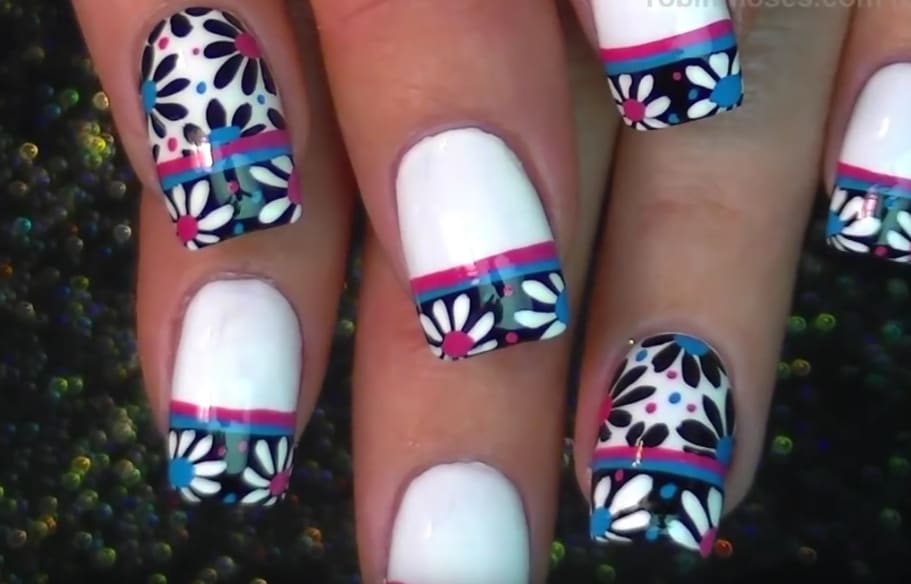 Daisy Nails Floral Nail Tutorial