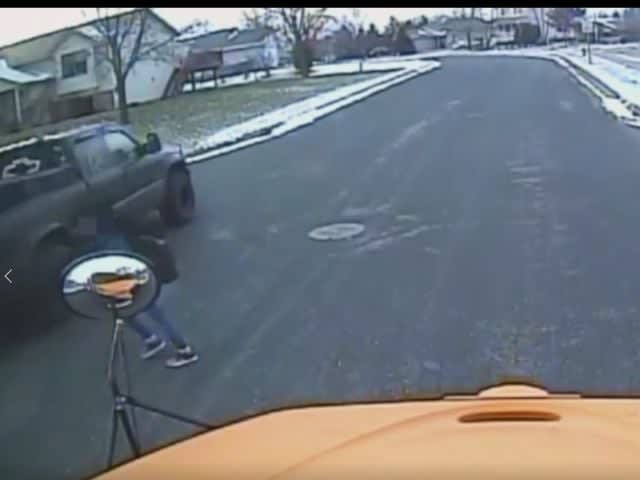 Mother Speaks Out After Daughter Nearly Struck at School Bus Stop