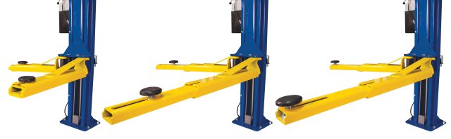 TRIO Arms on Rotary SPOA10 Two-Post Lift
