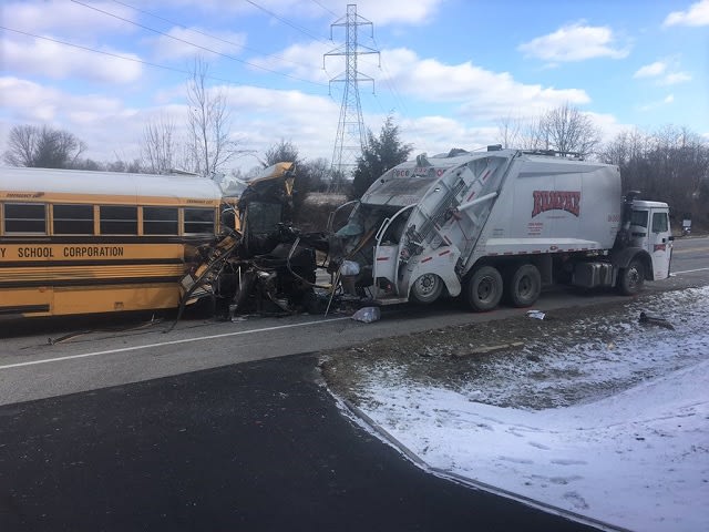 Report: Indiana School Bus Driver Speeding Before Crash With Garbage Truck
