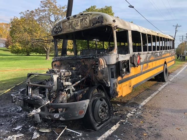 Driver Safely Evacuates Students From School Bus Fire