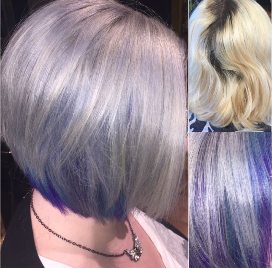 Platinum To Silver, Slate, Violet and Aqua