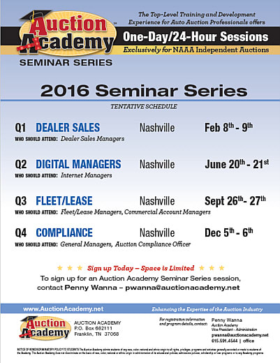 Auction Academy Expands to Four Sessions in 2016
