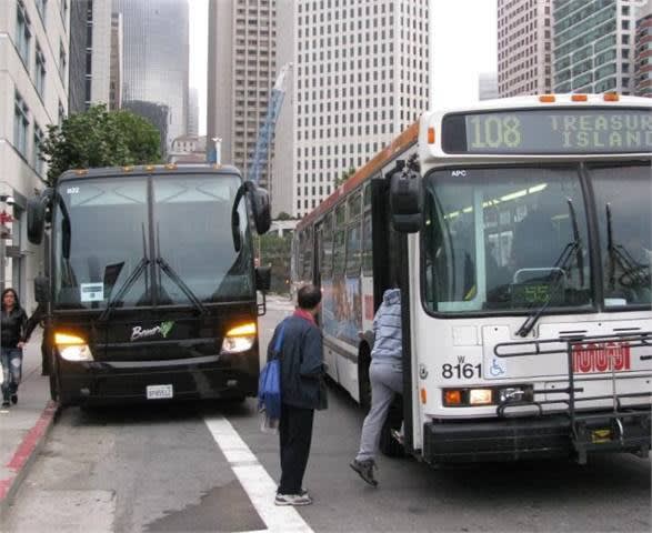 S.F. Muni to restrict larger commuter shuttle buses, require greener fleet