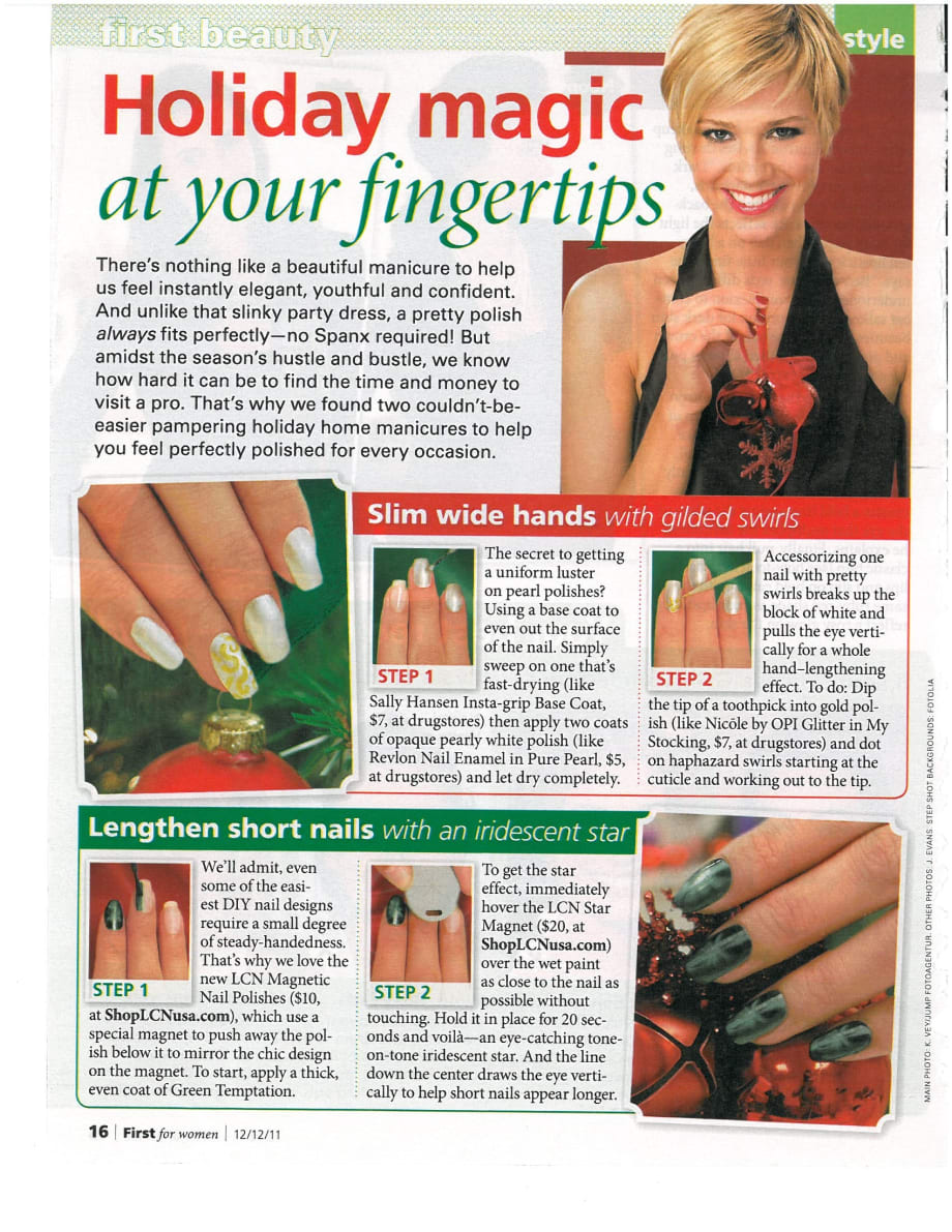 Holiday Manicures to Lengthen and Slim Nails
