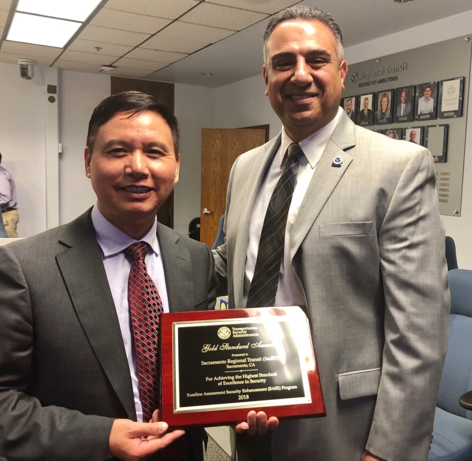 SacRT among agencies recognized with TSA's Gold Standard Award