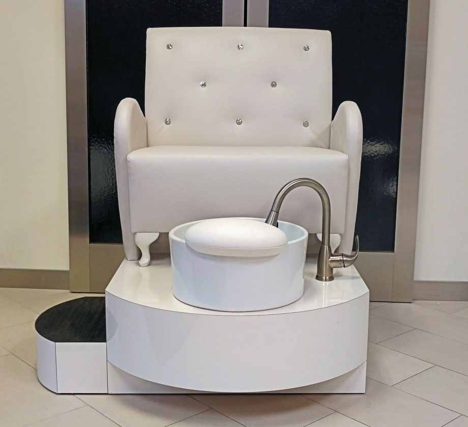 The Crystal Pedicure Bench by Salon Interiors