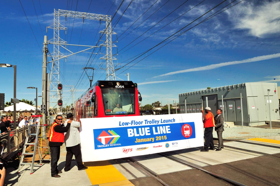 San Diego upgrades Blue Line with low-floor trolley cars