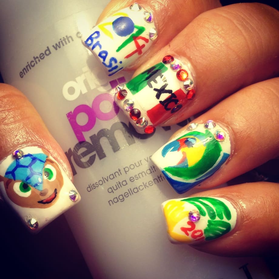 World Cup 2014 Nail Art