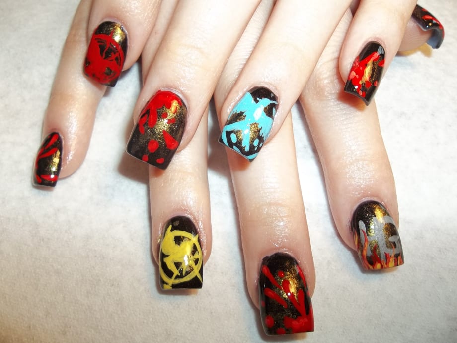 The Hunger Games-Inspired Nail Art