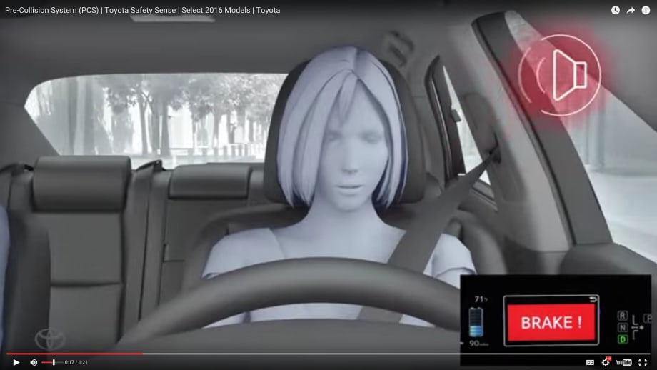 Toyota Accelerates Automatic Braking to 2017