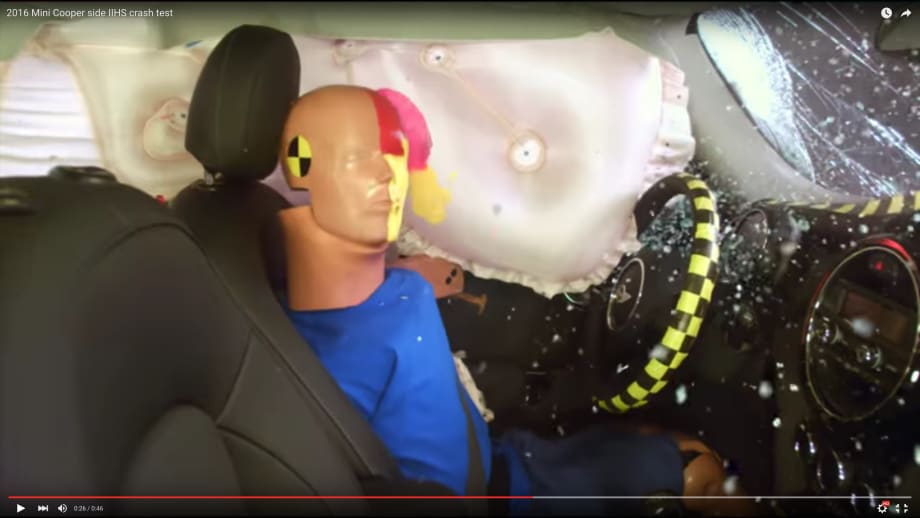Watch Mini Cooper Ace IIHS Crash Tests