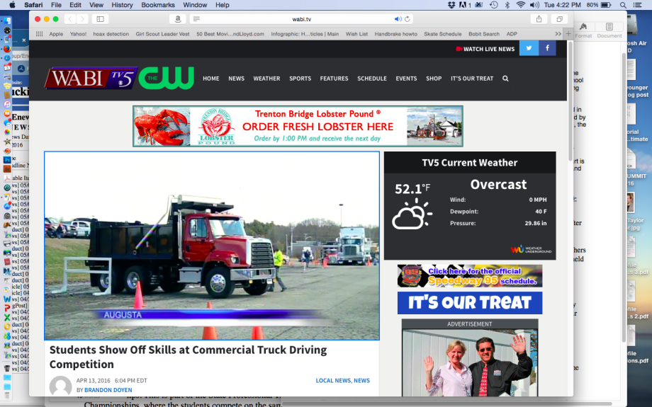 High School Students to Compete Alongside the Best Truck Drivers in Maine