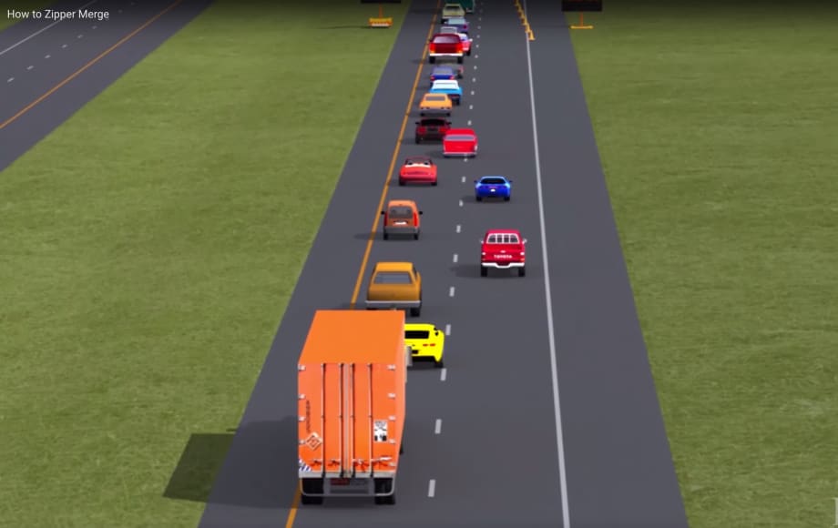 Video Safety Tip: Understanding the Zipper Merge