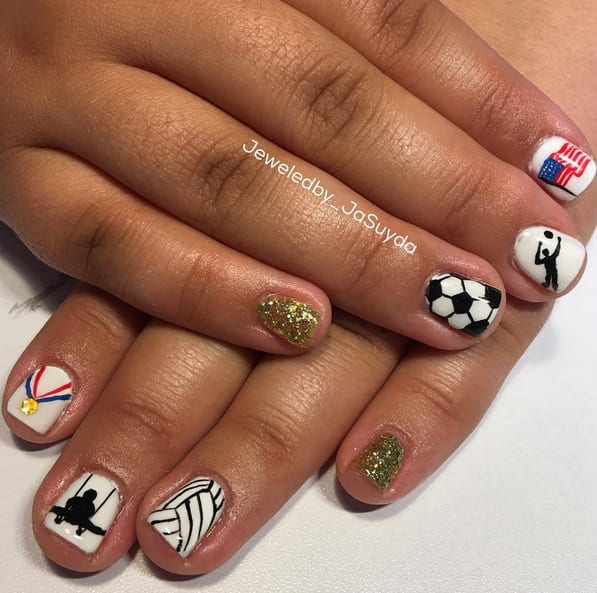 Olympics-Inspired Nail Art