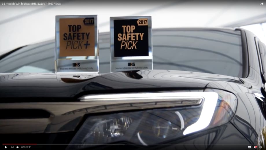 Watch 38 Vehicle Models Draw Top IIHS Rating