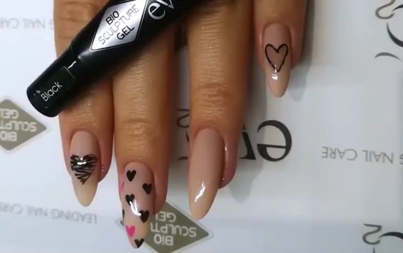 Valentine's Nails with Bio Sculpture HP Gel & Stencils
