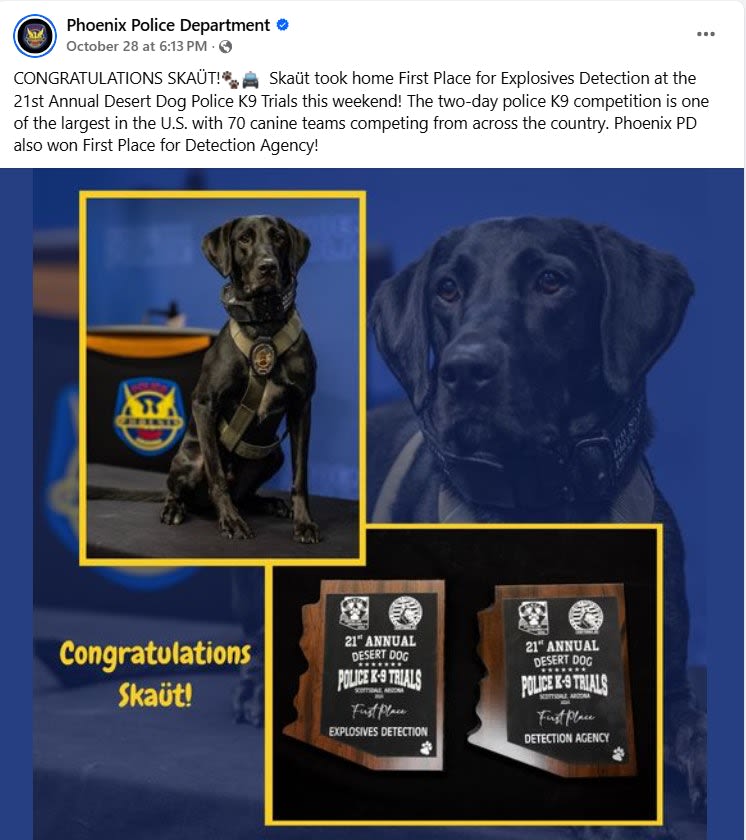 K9 Skaüt Takes Top Honors in K9 Competition