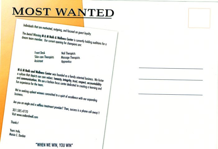 Help Wanted? Put It in a Postcard