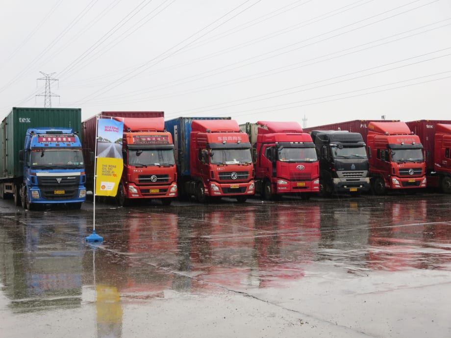 A Chat with Chinese Truckers at a Shell Roadshow Near Shanghai