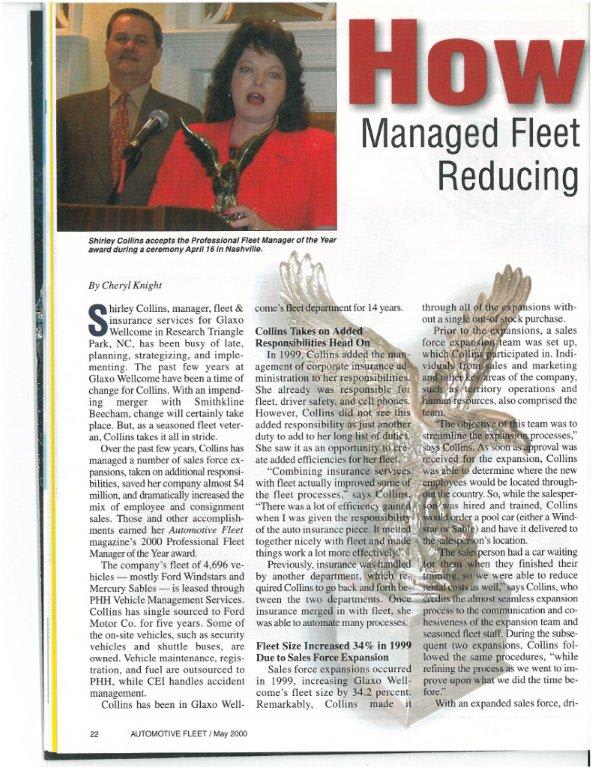 How Glaxo Wellcome Managed Fleet Growth While Reducing Costs